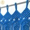 Macrame Curtains Boho, Beaded Curtains For Doorways, Macrame Wall Hanging, Bead Doorway Curtain, Boho Backdrop, Hanging Beads For Doorways, Beaded curtains L77" X W35" (Macrame Curtain-Blue)